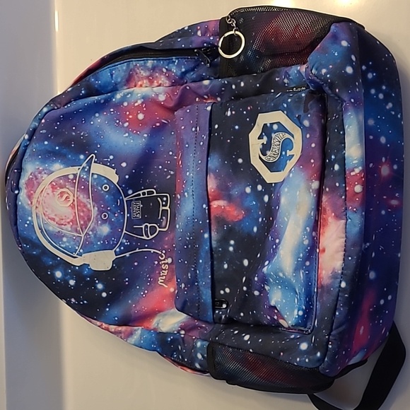 Sensky & Style Galaxy Print Anime Music Lover Lightweight Roomy Padded Backpack - Picture 7 of 16